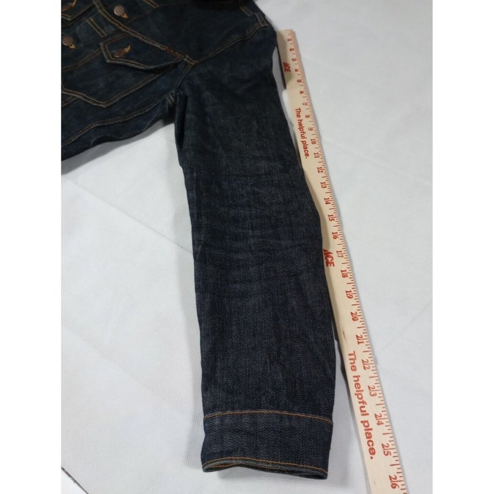 Nudie Jeans "Perry" Organic Cotton Blue Denim Button Up Jean Jacket Sz Medium - Picture 7 of 11